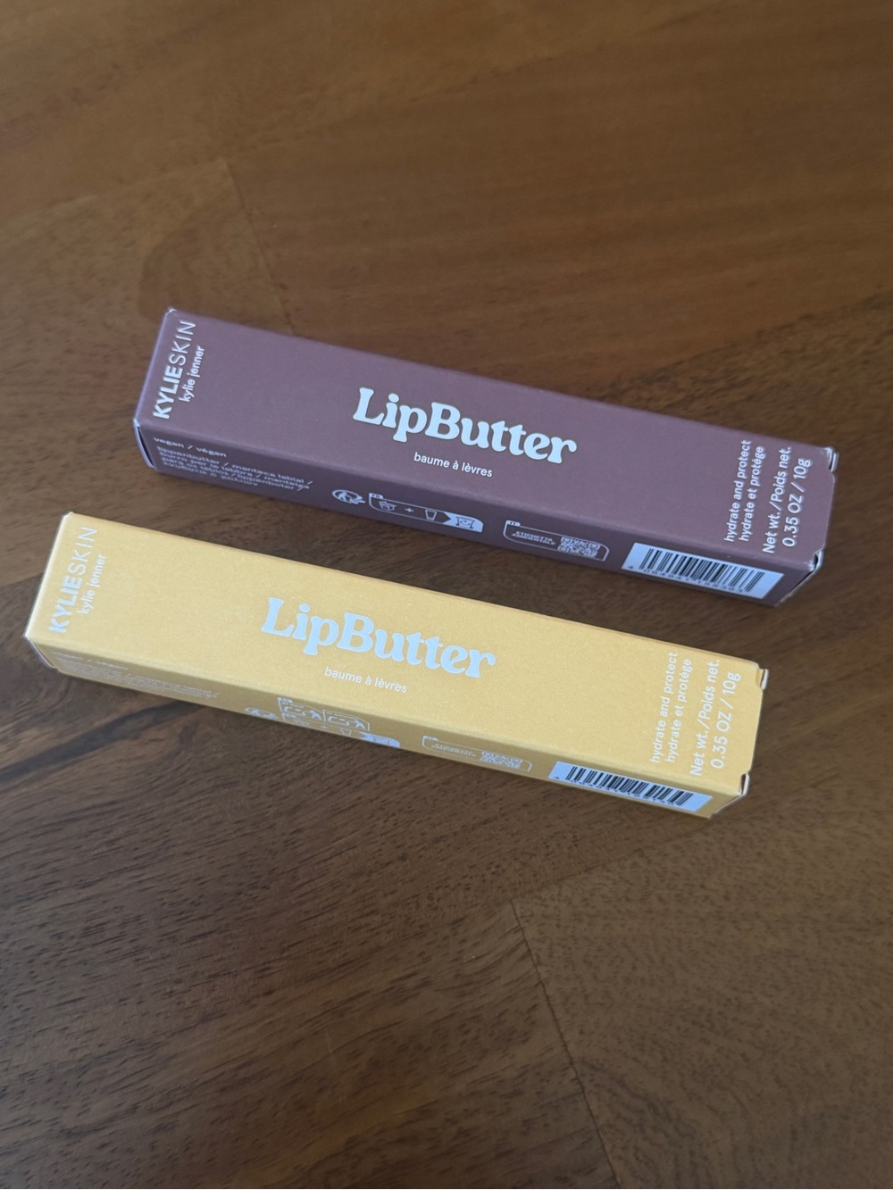 Kylie Cosmetics LipButter Lip Balm - Yellow & Brown Packaging